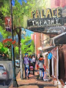 Bruce Baxter "Palace Theatre" 16x12 oil $900.