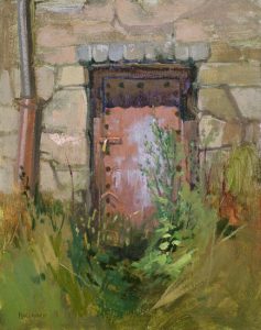 Thomas S. Buechner "Door in a Stone Wall" 14x11 oil $2,570.