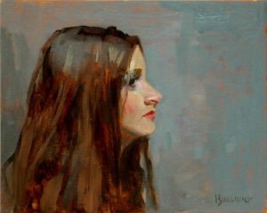 BuechnerModelsJodyProfile Thomas S. Buechner "Jody Profile" 8x10 unframed oil $1,870.