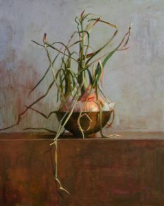 Thomas S. Buechner "Old Sprouted Onion" 20x16 oil $3,390. framed