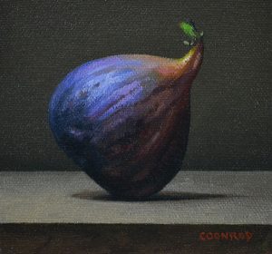Trish Coonrod "Fig" 4x4 oil $325. SOLD