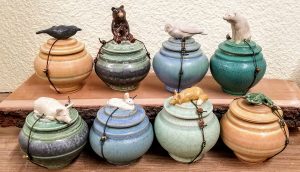 Carolyn Dilcher-Stutz "Various Wish Pots" approx. 4"-6" tall $95. each Inquire on availability