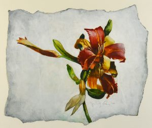 Jennifer Fais "Delight" 10x12 watercolor/acrylic $350.
