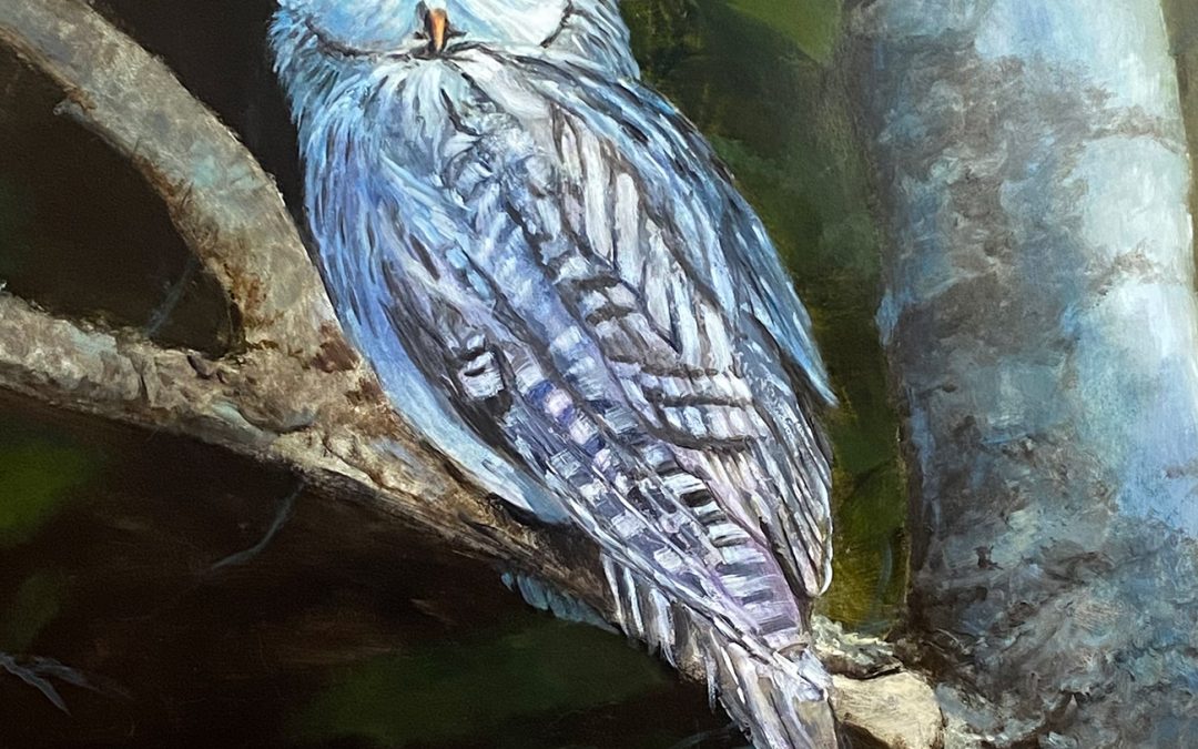 Tom Gardner "Barred Owl" 28x25 oil $2,600.