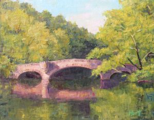 Brian Hart "The Susquehanna River Bridge" 8x9.5 oil $525.