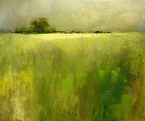 Ileen Kaplan "Gray Sky, Yellow Field" 20x24 oil $1,150.