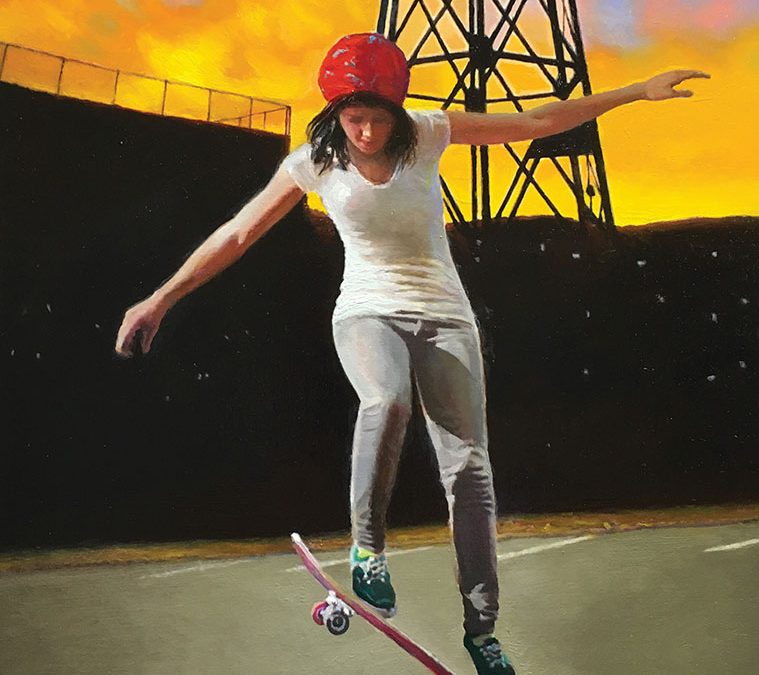 Joseph A. Miller "Free Rider" 19x12 oil/paper/panel $1,400.