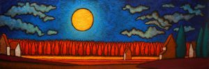 GC Myers "The Fiery Forest" 12x36 acrylic/canvas $ Inquire