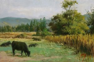 Wilson Ong "Afternoon" 7.25x10.75 oil $550. SOLD