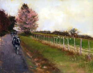 Wilson Ong "Blossom Path" 11x14 oil/board $600. SOLD