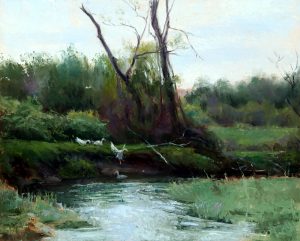 Wilson Ong "Follow the Leader" 8x10 oil/board $525. SOLD