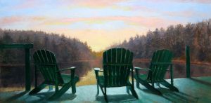 Wilson Ong "Three Chairs" 12x24 oil $1,350. INQUIRE