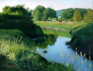 Wilson Ong "Shadows of the Day" 14x18 oil on board $1,400.