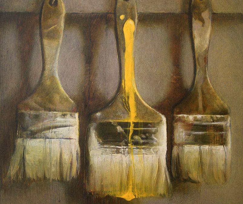 Martin A. Poole "Just a Drop" 12x9 oil $1,100.