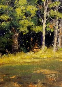 James Ramsdell "Edge of the Woods" 7x5 oil $150.