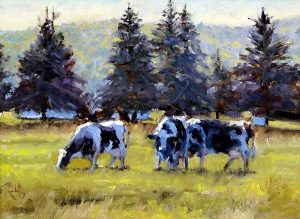 James Ramsdell "Morning Pasture" 9x12 oil $700.