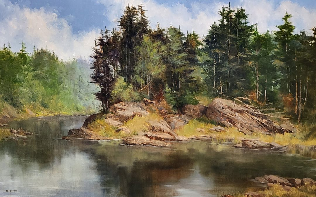 Judy Soprano "Adirondack High Country" 24x36 oil $1,500.
