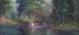 Judy Soprano "On the Mad River" 8x16 oil $450.