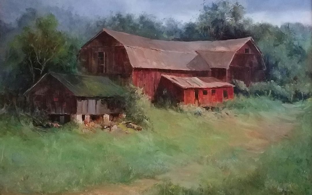 Judy Soprano "Opa's Farm" 18x24 oil $950.