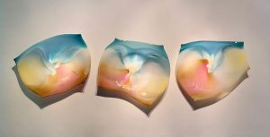 Paul Willsea and Carol O’Brien "Jackson Wall Trio" blown glass (display on a table or use rotatable wall mounts) $3,300.