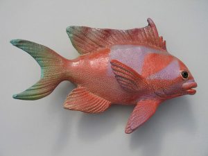Alan and Rosemary Bennett "Square Spot Anthias" fish glaze