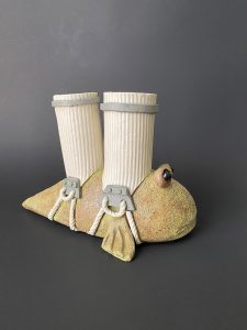 Bohn Whitaker "Mudskipper" (view B) 8x5x5.5 clay $160.